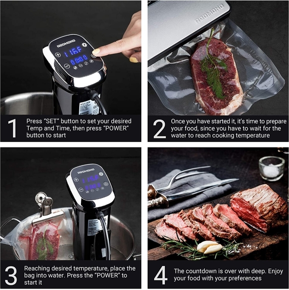 REDMOND Sous Vide Machine, Accurate Immersion Circulator Cooker 1000W - Picture 6 of 6